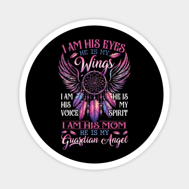 Mom Son He Is My Guardian Angel Magnet by Buleskulls 